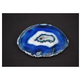 Brazilian Blue Agate Geode Slice Slab
