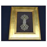 Antique Ornate Brass Door Hinges with Display
