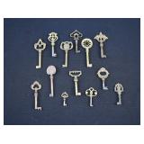 13 Antique Skeleton Keys