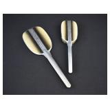 Art Deco Vanity Hand Mirror & Brush Set
