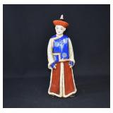 15" Hand Painted Chinese Mandarin Figure Statue