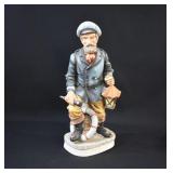 Large Bisque Porcelain Ship