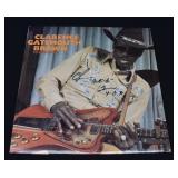 CLARENCE "GATEMOUTH" BROWN Autographed Album Cover