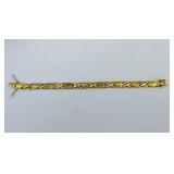 Gold Vermeil Hugs & Kisses Stampato Link Bracelet