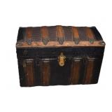 19th Century Camelback Dome-Top Travel Chest Trunk