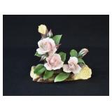Italian Capodimonte Pink Rose Figurine