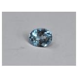 4.69ct Oval Faceted Cut Sky Blue Topaz Gemstone