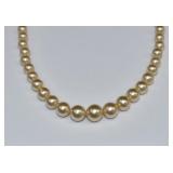 Marvella Hand Knotted Pearl & Sterling Necklace