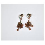 Champagne Aurora Borealis Crystal Cha-Cha Earrings