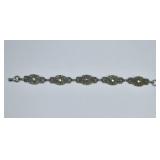 Art Deco Rock Crystal Filigree Bracelet