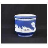 Victorian ADAMS FOX HUNT Jasperware 6" Jardiniere
