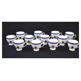 12 Vintage CIA Bone China Coffee Cups