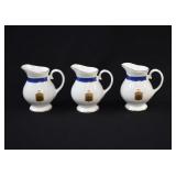 3 Vintage CIA Bone China Cream Pitchers