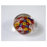 Vintage Millefiori Studio Art Glass Paperweight