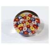 Vintage Millefiori Studio Art Glass Paperweight