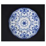 1890 NEW WHARF POTTERY Flow Blue Dinner Plate