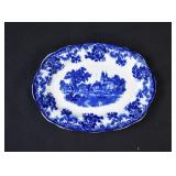F WINKLE & CO TOGO Flow Blue 8 1/2" Oval Platter