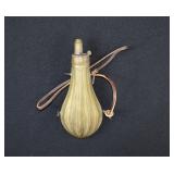 19th Century Brass Gun Powder Flask