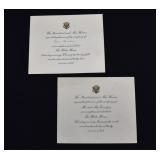 2 1930-33 President HOOVER Whitehouse Invitations