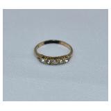 10kt Rolled Gold CZ Ring sz 4 ï¿½ 1.04 g