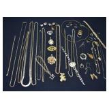 LOT- Gold Tone Costume Jewelry