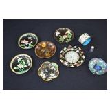 GROUPING- CLOISONNE- Coasters, Napkin Ring +