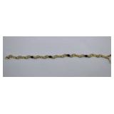 Gold Vermeil Sapphire & Diamond S Tennis Bracelet