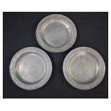 3- 1780-1840 American 3 Star Pewter Plates
