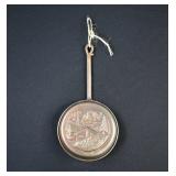 Vintage Alpine Mountain Embossed Copper Wall Pan