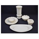 5-pc Lenox Bone China Mixed Pieces- Servers & Vase