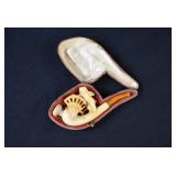 Antique Cased Meerschaum Cupid Tobbaco Pipe