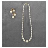 Balamuti Mother of Pearl & Crystal Necklace Set