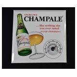 Sparkling Champale Tin Advertising Thermometer