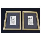 Pair Nativity Themed Silhouette Illustrations