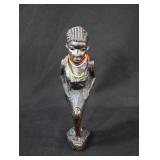 Hand Carved Ebony African Maasai Woman Sculpture