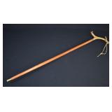 Vintage Stag Antler Walking Stick Cane