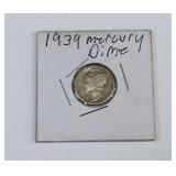 1939 US Silver Mercury Dime