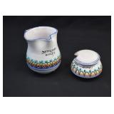 Settesoli Wines Italian Majolica Cream & Sugar Set