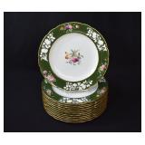 12-1909 Copeland Spode MARITIME ROSE Dinner Plates