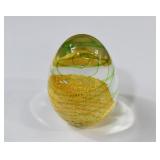 Vintage Hand Blown Studio Art Glass Paperweight