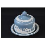 Dudson Pottery FOX HUNT Jasperware Cheese Dome