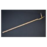 Antique Deer Antler Blackthorn Walking Stick Cane