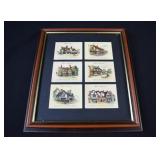 Framed Set of 6-  1939 WILLS Cigarette Cards