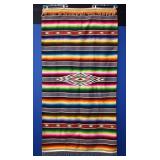 Traditional Mexican SALTILLO Serape Blanket
