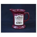 Langs Supreme Scotch Whiskey Pub Advertising Jug