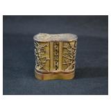 Chinese Qing Dynasty Bronze Shouhu Hand Warmer