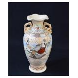 Japanese Satsuma Porcelain Samurai Vase