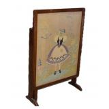 1920-40 Needlepoint Fireplace Screen Folding Table
