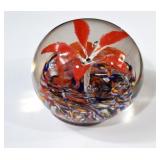 Signed Ron Hinkle Stdio Art Glass Paperweight