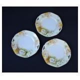 3 RS PRUSSIA Porcelain Cake Serving Plates